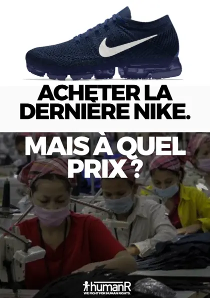 Poster denouncing Nike
